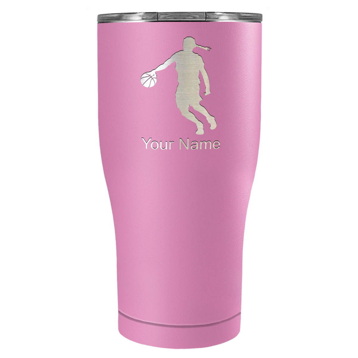 Personalized Basketball Girl Player Silhouette on 27oz Curve Tumbler