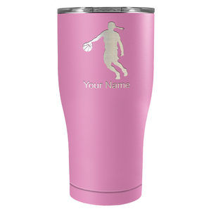 Personalized Basketball Girl Player Silhouette on 27oz Curve Tumbler