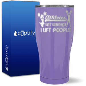 Athletes Lift Weights I Lift People on 27oz Curve Tumbler