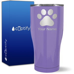 Paw Print on 27oz Curve Tumbler