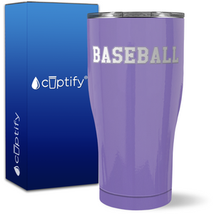 Baseball on 27oz Curve Tumbler