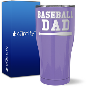 Baseball Dad with Bat on 27oz Curve Tumbler