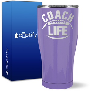 Football Coach Life on 27oz Curve Tumbler