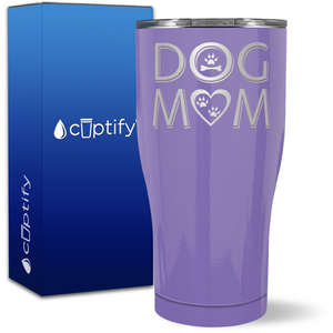 Dog Mom Heart on 27oz Curve Tumbler