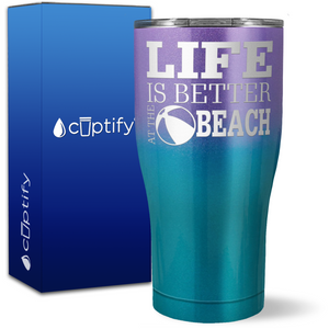 Life is Better at the Beach on 27oz Curve Tumbler