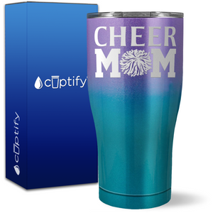 Cheer Mom Pom Pom on 27oz Curve Tumbler