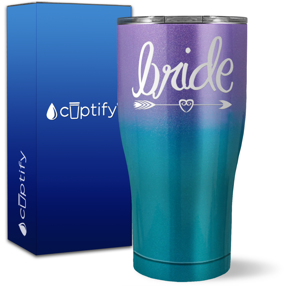 Bride Heart Arrow on 27oz Curve Tumbler