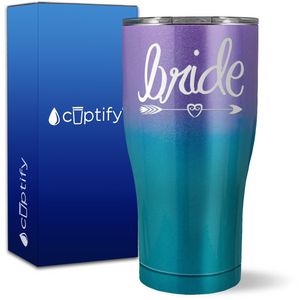 Bride Heart Arrow on 27oz Curve Tumbler