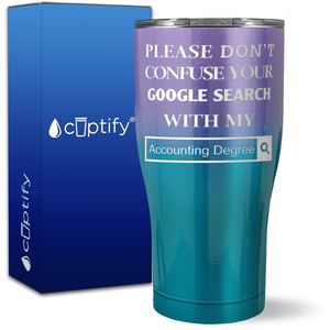 Google Search Accounting Degree on 27oz Curve Tumbler