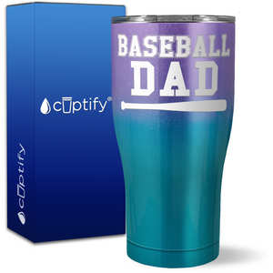 Baseball Dad with Bat on 27oz Curve Tumbler