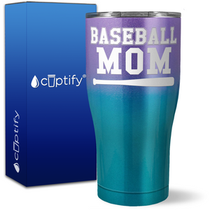 Baseball Mom with Bat on 27oz Curve Tumbler