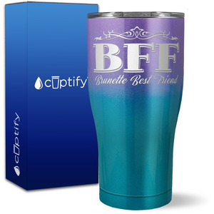 Brunette Best Friend on 27oz Curve Tumbler