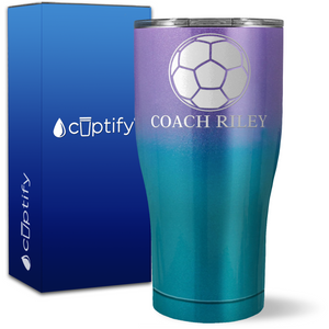 Personalized Soccer Coach on 27oz Curve Tumbler