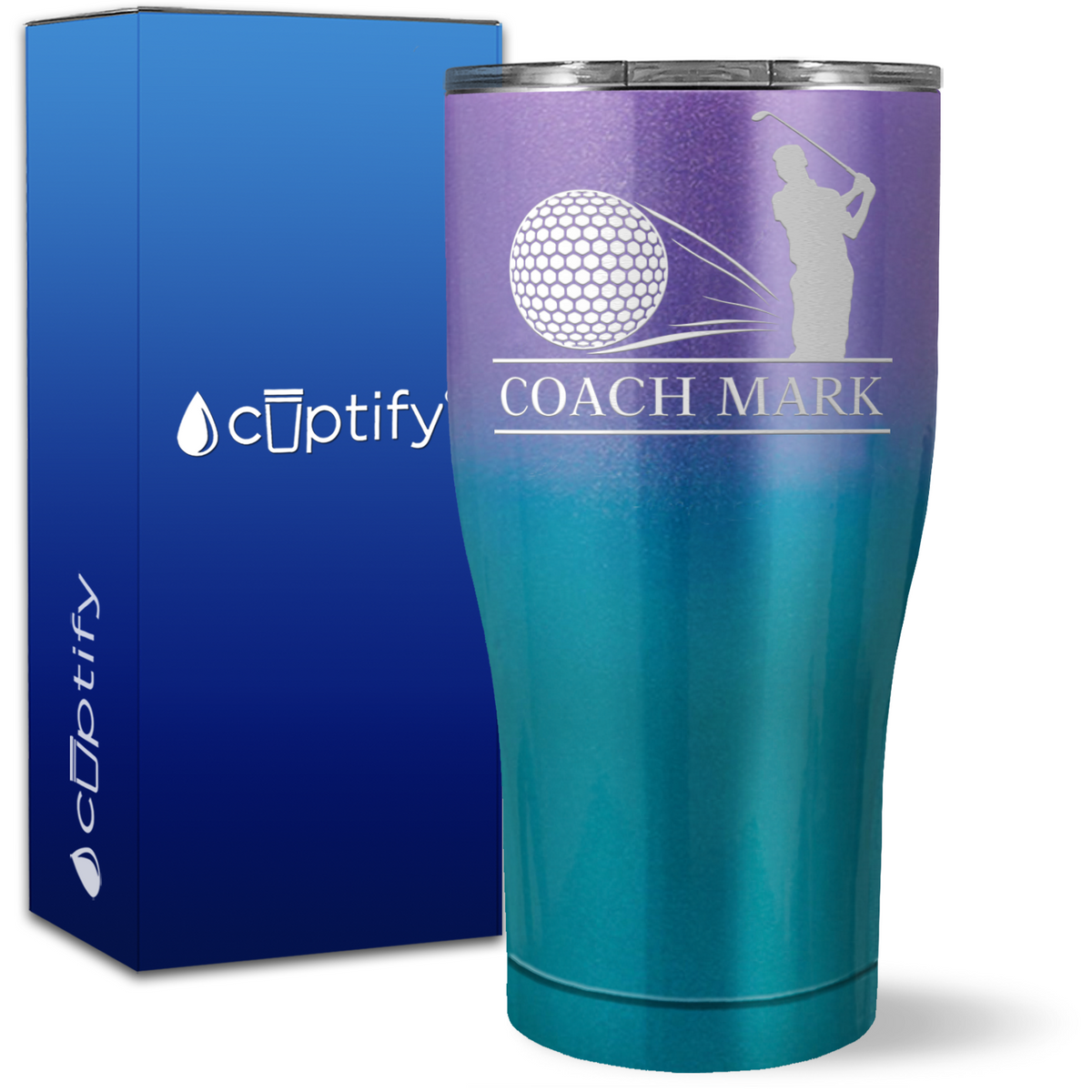 Personalized Golf Coach on 27oz Curve Tumbler