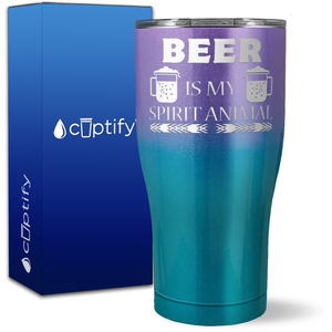 Beer is my Spirit Animal on 27oz Curve Tumbler