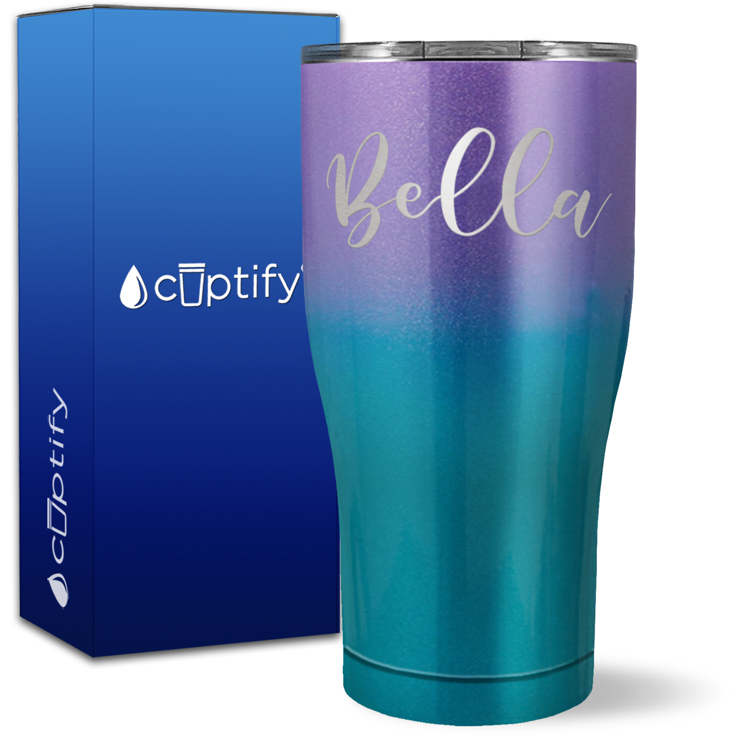 Personalized Bella Style on 27oz Curve Tumbler