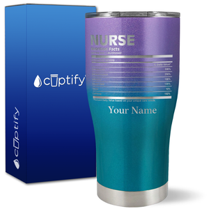 Personalized Nurse Nutrition Facts on 27oz Curve Tumbler