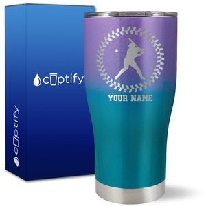 Personalized Baseball Player on 27oz Curve Tumbler