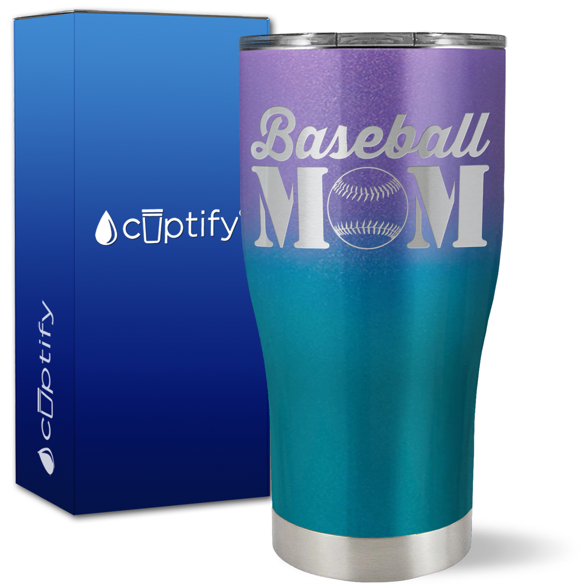Baseball Mom on 27oz Curve Tumbler