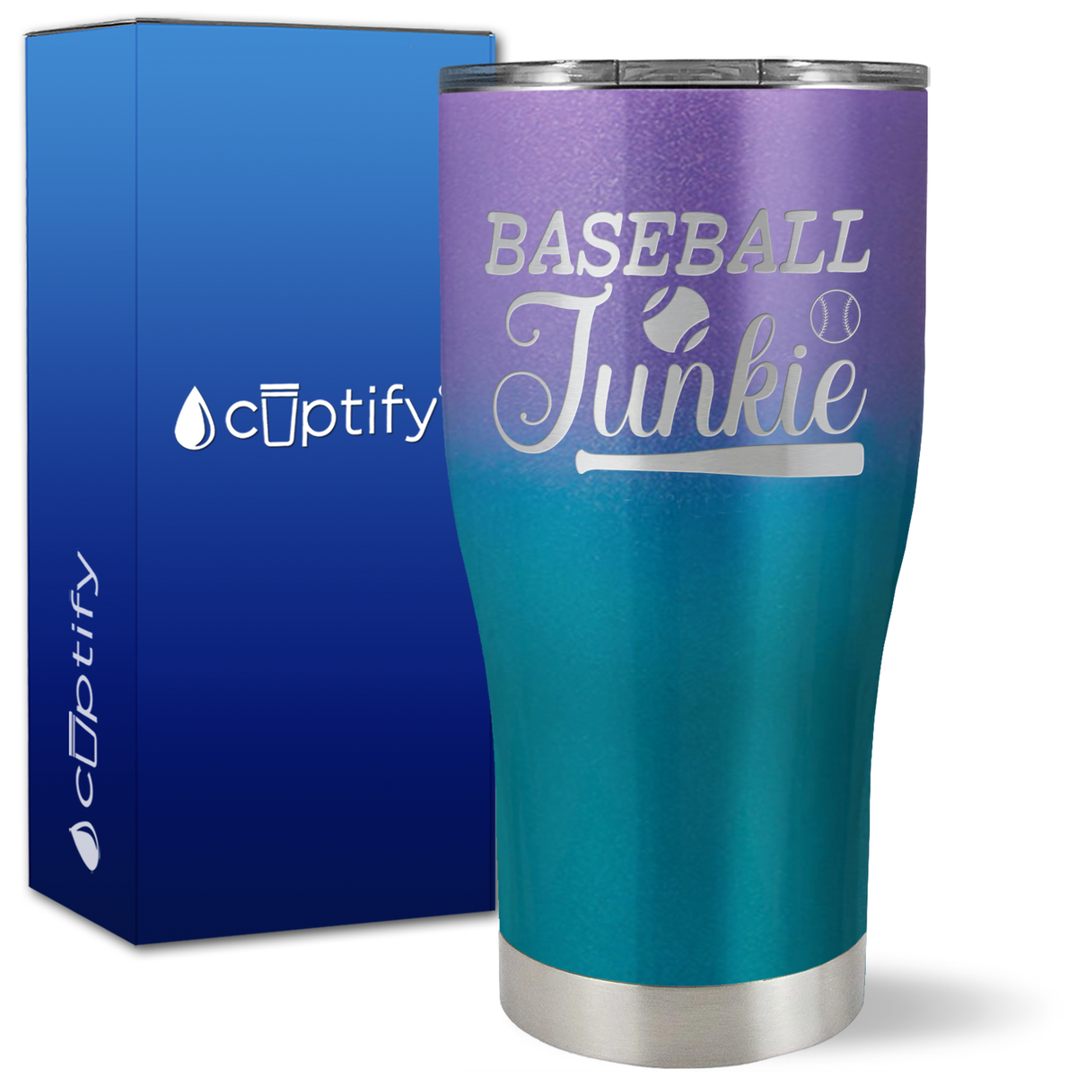 Baseball Junkie on 27oz Curve Tumbler