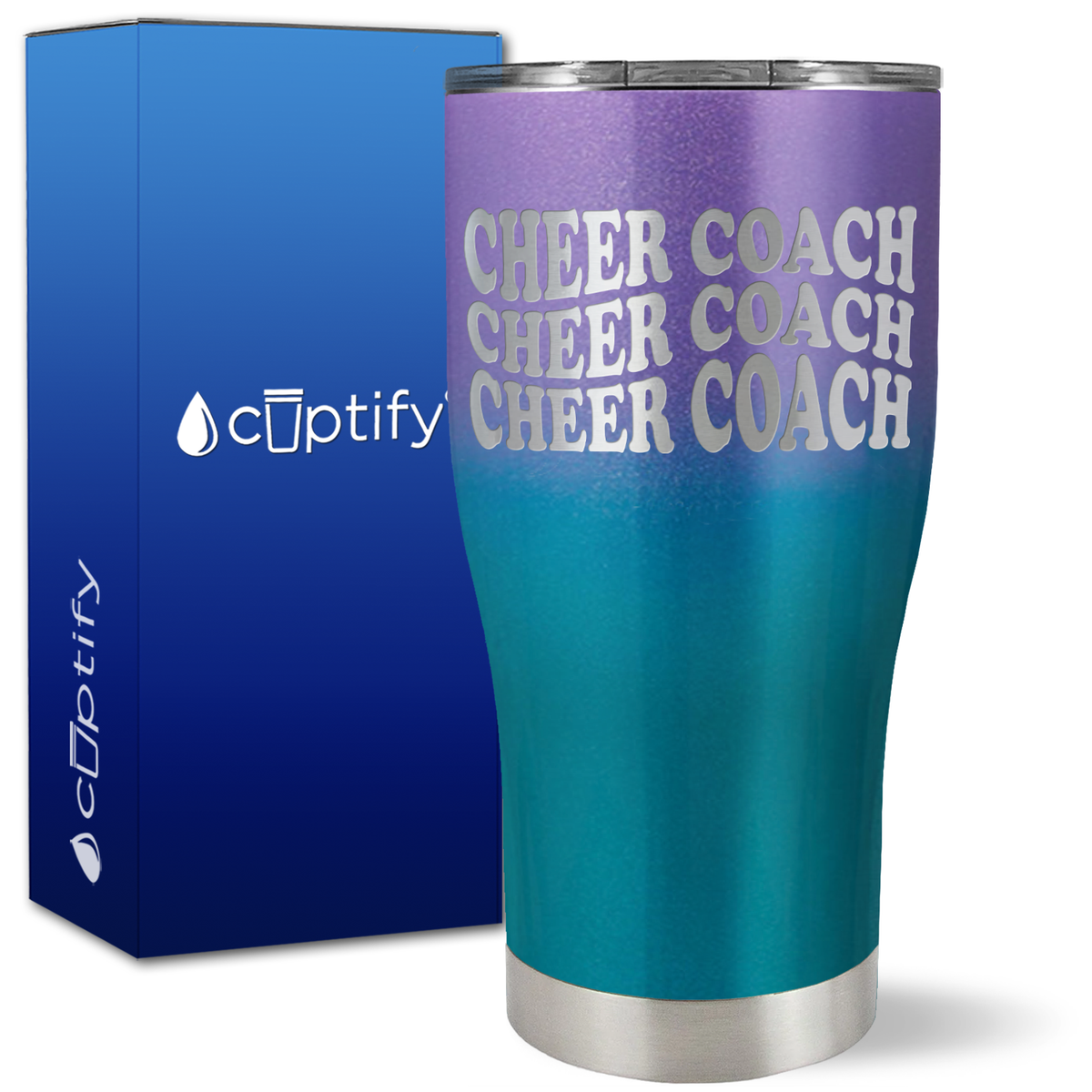 Cheer Coach Multiple on 27oz Curve Tumbler