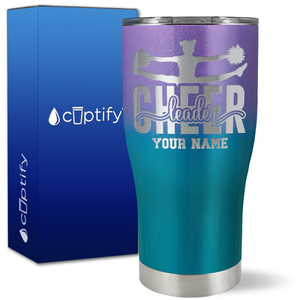Personalized Cheerleader Silhouette Jump on 27oz Curve Tumbler