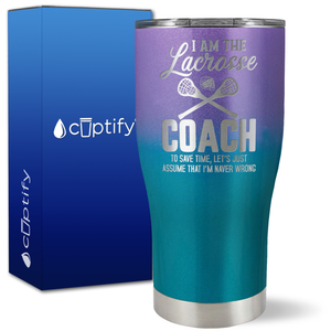 I Am The Lacrosse Coach on 27oz Curve Tumbler