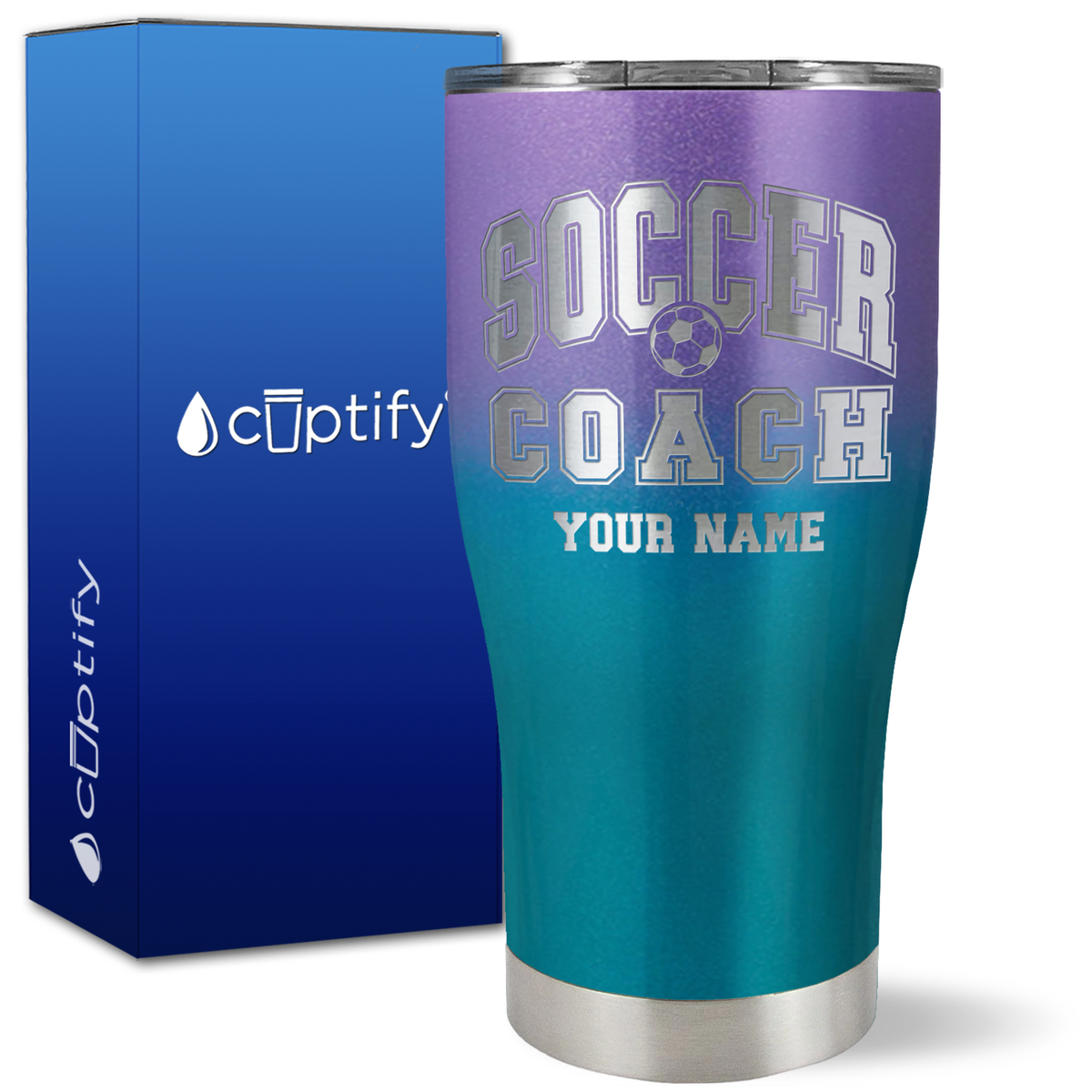 Personalized Soccer Coach on 27oz Curve Tumbler