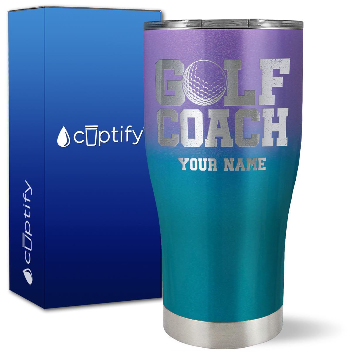Personalized Golf Coach on 27oz Curve Tumbler