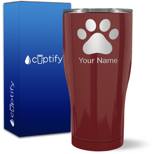 Paw Print on 27oz Curve Tumbler