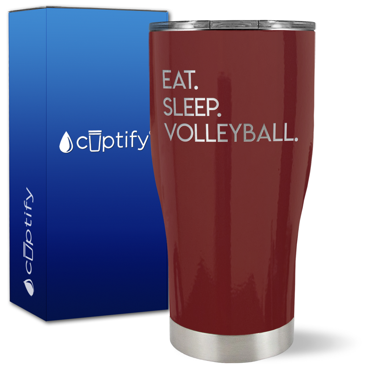 Eat Sleep Volleyball on 27oz Curve Tumbler