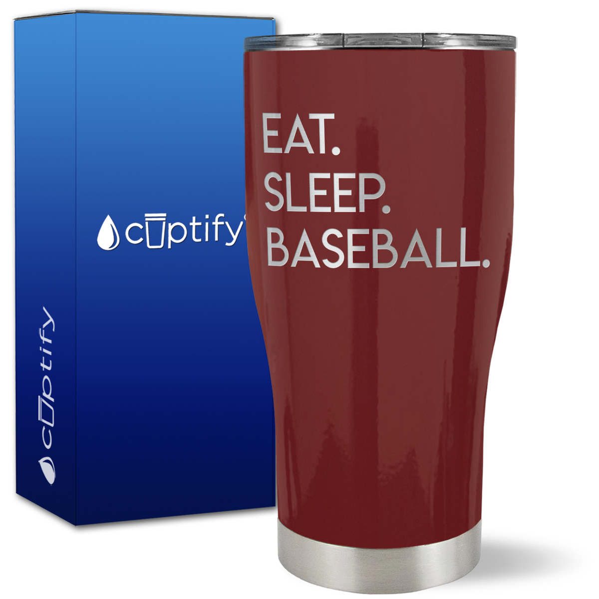 Eat Sleep Baseball on 27oz Curve Tumbler