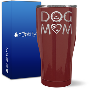 Dog Mom Heart on 27oz Curve Tumbler