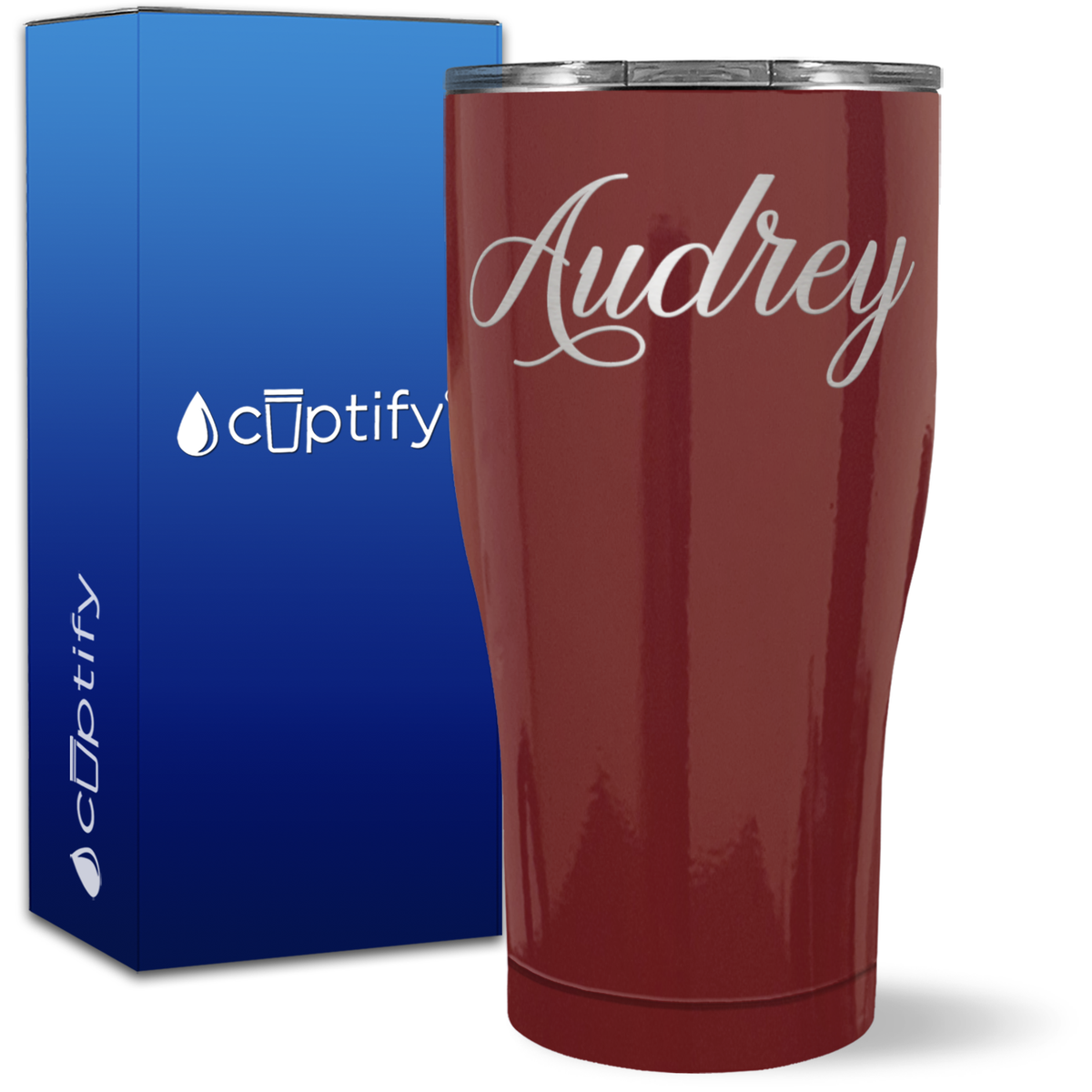 Personalized Audrey Style on 27oz Curve Tumbler