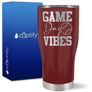 Game Day Vibes Baseball on 27oz Curve Tumbler