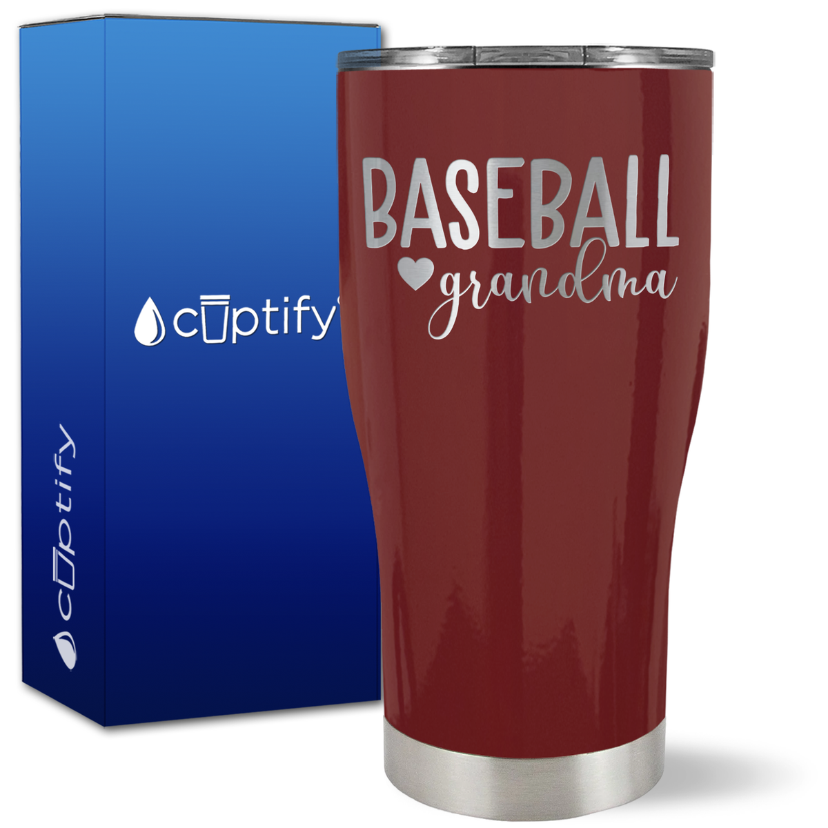 Baseball Grandma on 27oz Curve Tumbler