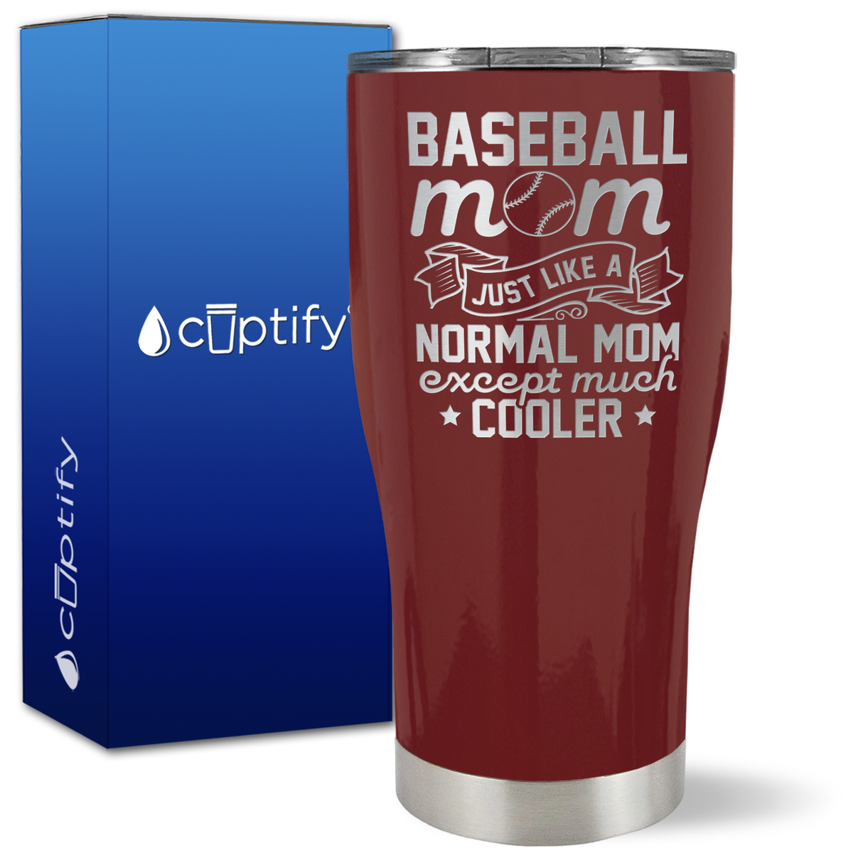 Baseball Mom Just Like a Normal Mom on 27oz Curve Tumbler
