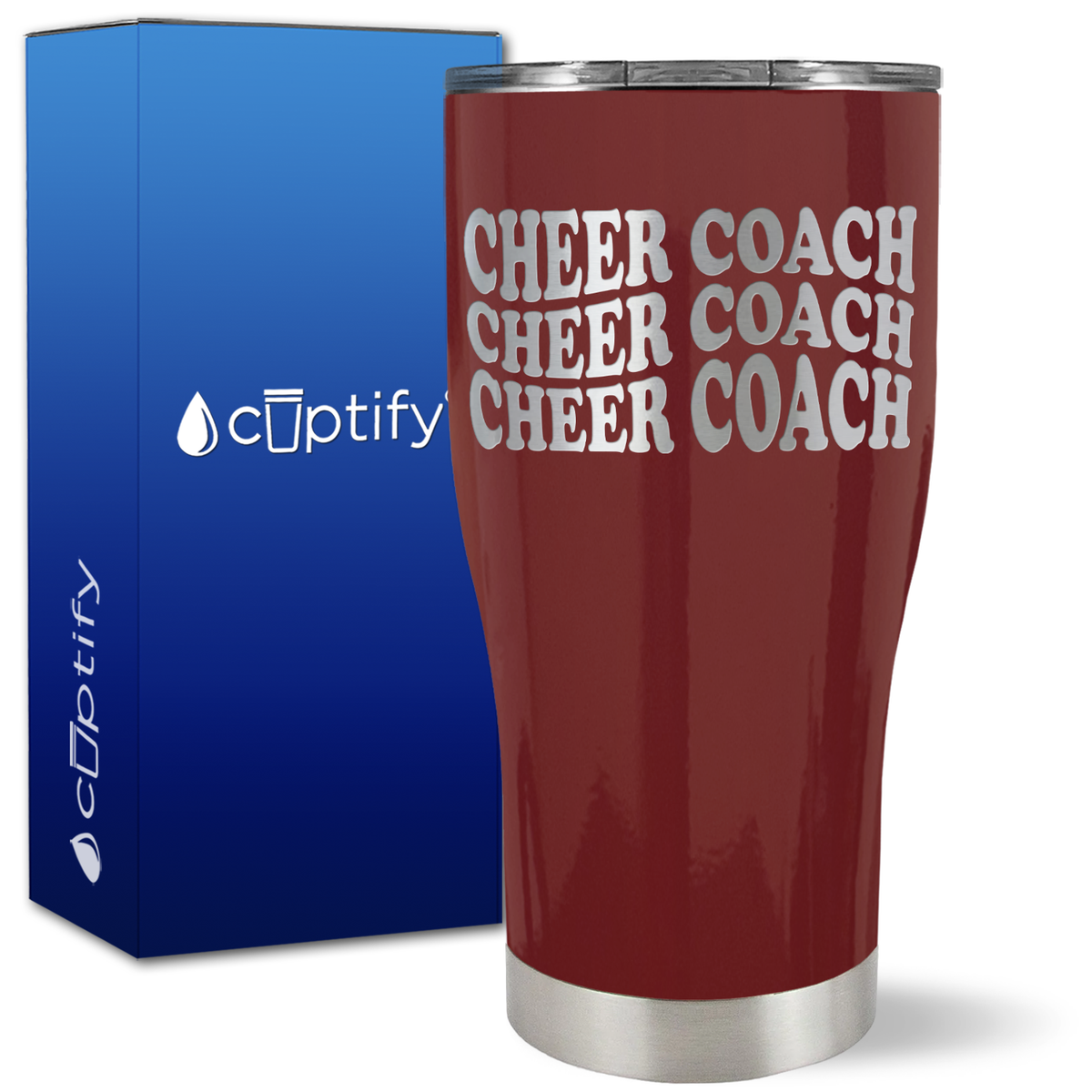 Cheer Coach Multiple on 27oz Curve Tumbler