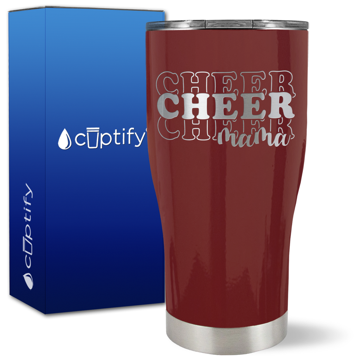 Cheer Cheer Cheer Mama on 27oz Curve Tumbler