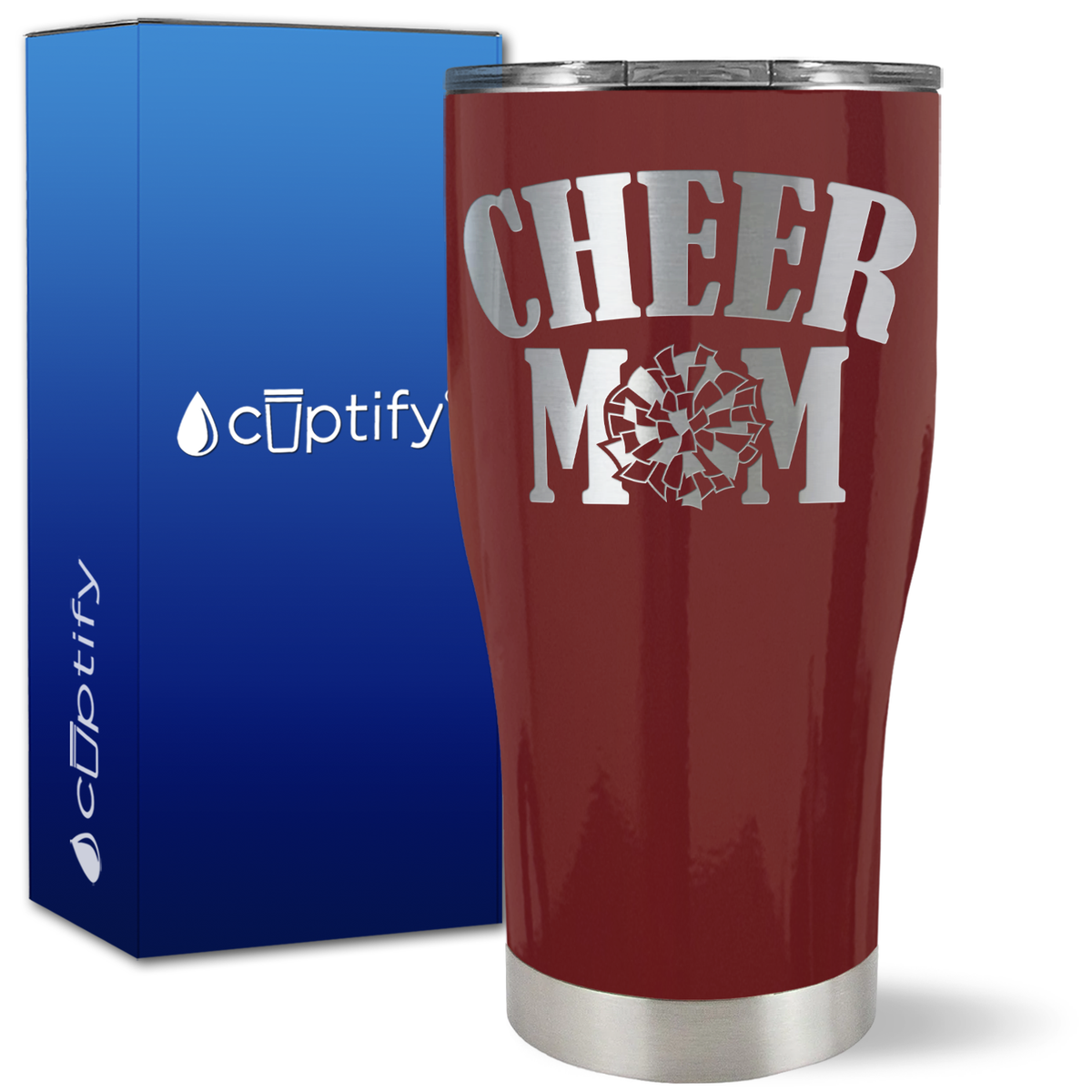 Cheer Mom on 27oz Curve Tumbler