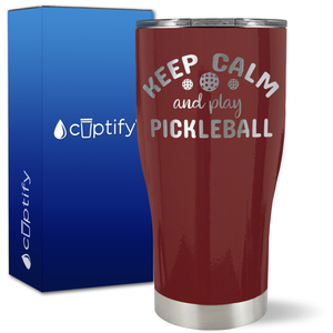 Keep Calm and Play Pickleball on 27oz Curve Tumbler