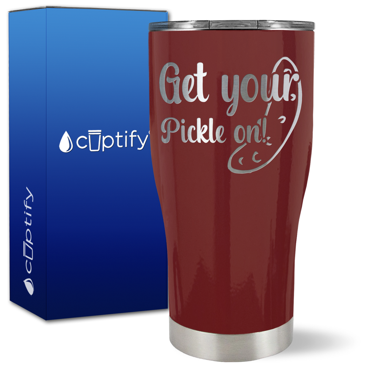 Get Your Pickle On on 27oz Curve Tumbler