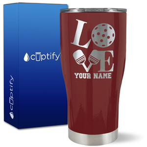 Personalized Love Pickleball on 27oz Curve Tumbler