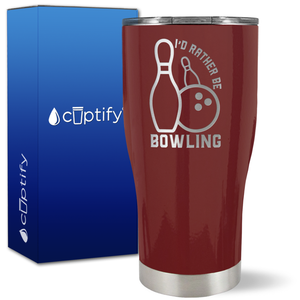 I'd Rather Be Bowling on 27oz Curve Tumbler