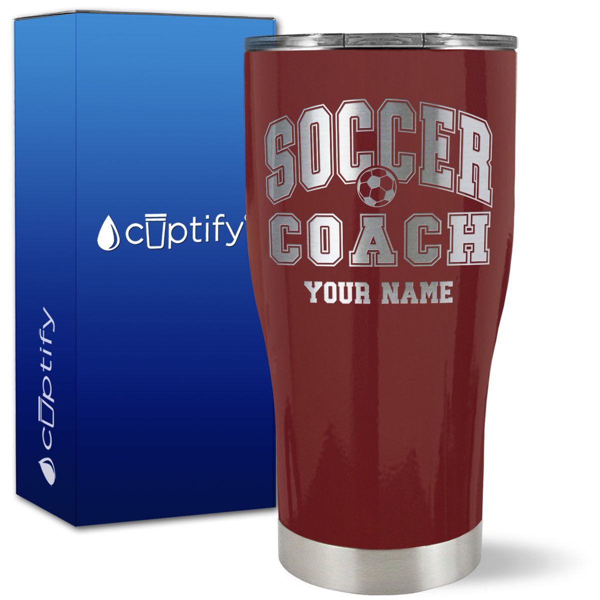 Personalized Soccer Coach on 27oz Curve Tumbler