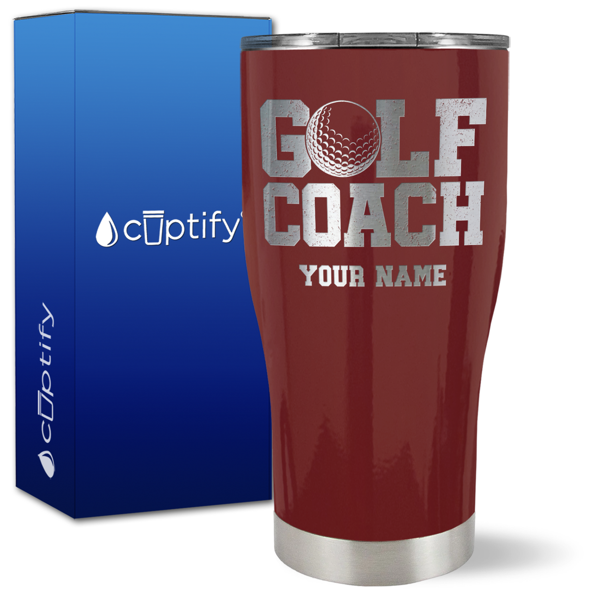 Personalized Golf Coach on 27oz Curve Tumbler