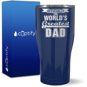 Officially the Worlds Greatest Dad on 27oz Curve Tumbler