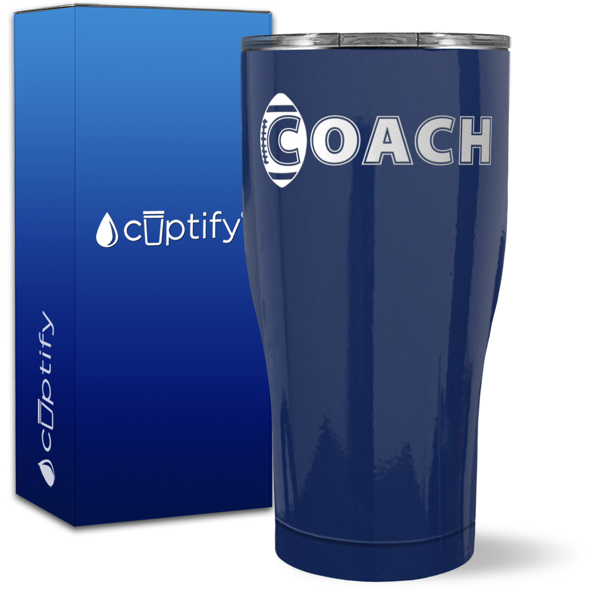Football Coach on 27oz Curve Tumbler