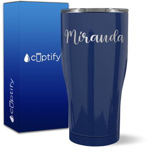 Personalized Miranda Style on 27oz Curve Tumbler