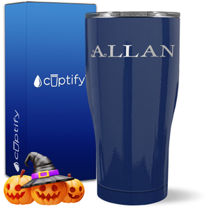 Personalized Eerie Halloween Font on 27oz Curve Tumbler